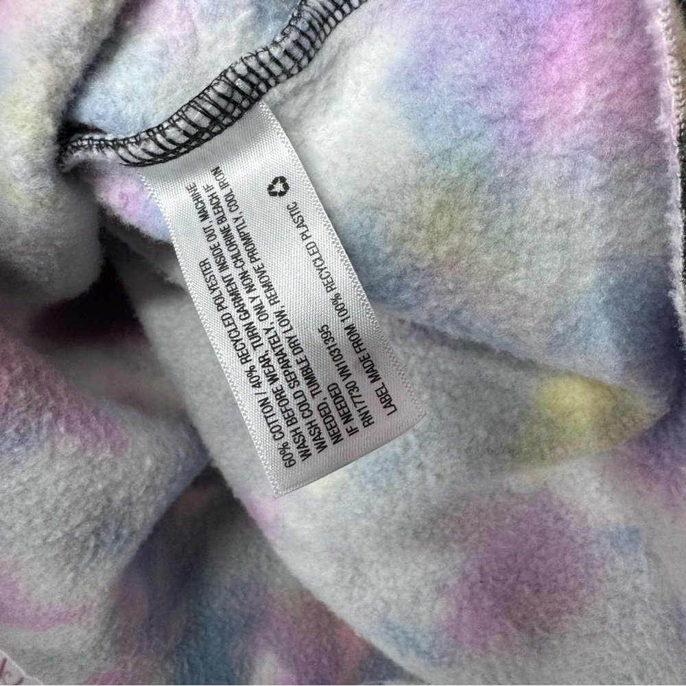 Wild fable sweater hoodie pull over crop tie dye camo pastel cotton candy fleece - Picture 8 of 10